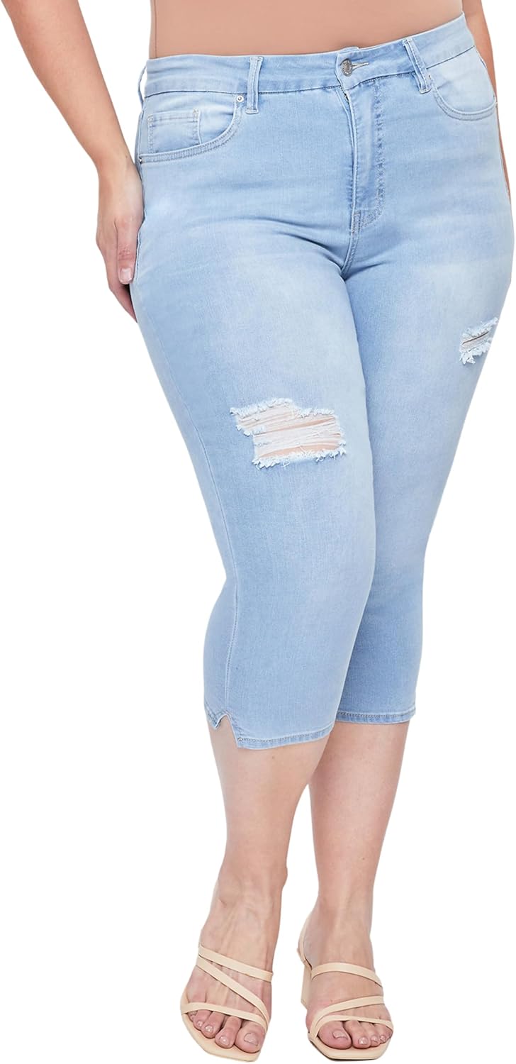 Royalty for Me Womens Royalty for Me Women´s Plus Curvy High-Rise Capri with Side Slits - Xc109851n