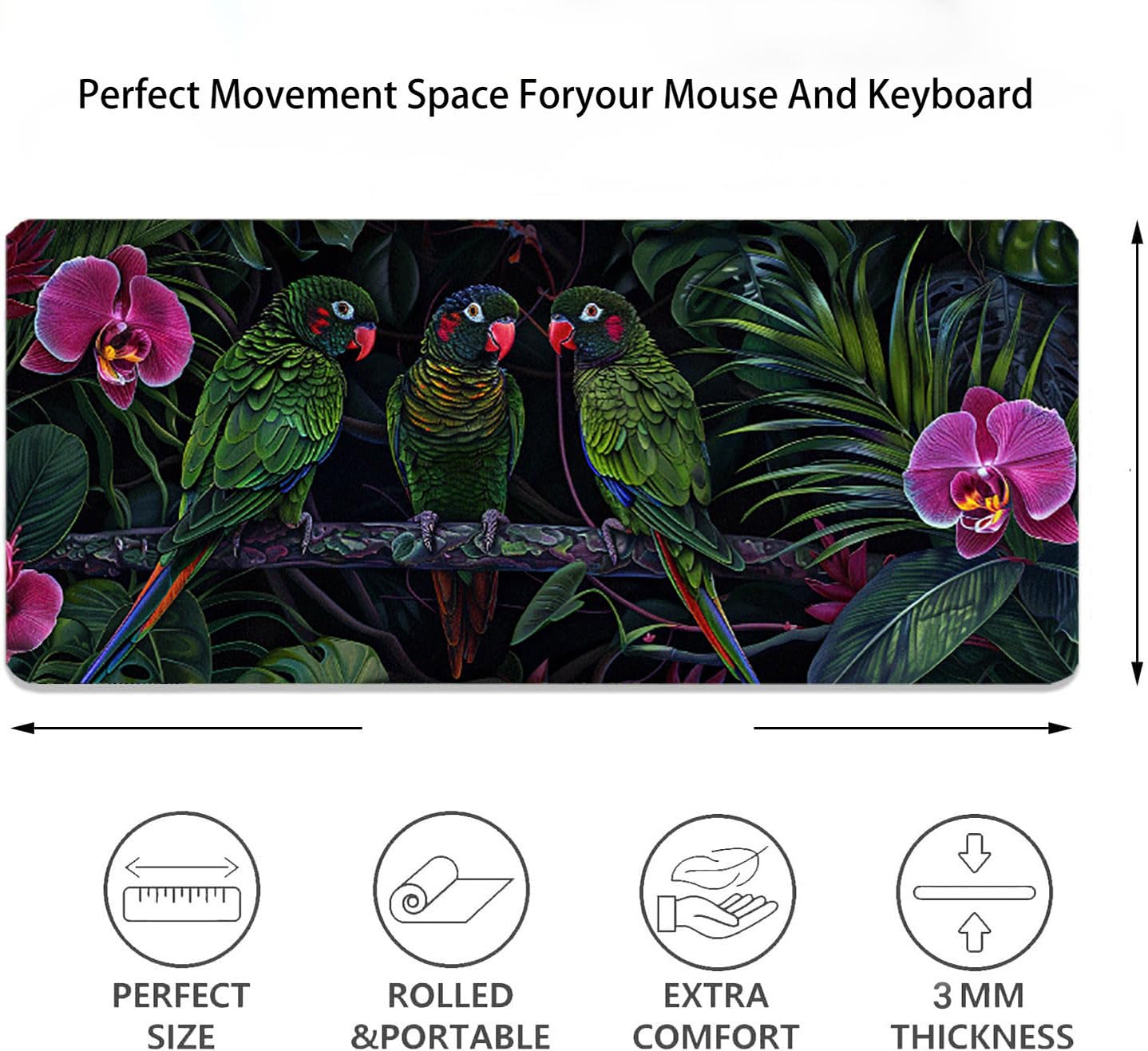 Podkładka pod mysz, podparcie nadgarstka, podkładka pod mysz z antypoślizgową gumową podstawą, ergonomiczna podkładka pod mysz do komputera, laptopa, do użytku biurowego, kompatybilna z myszami