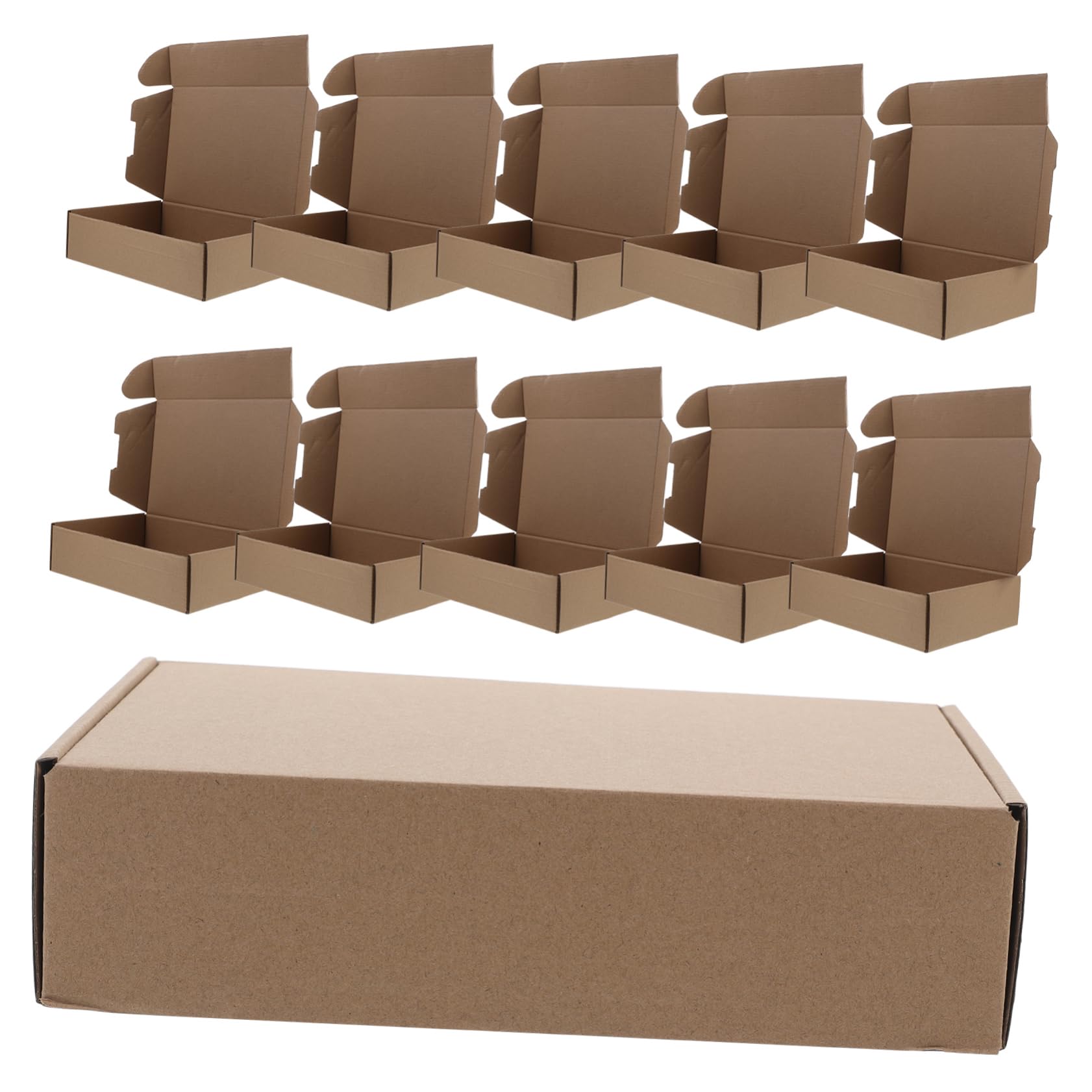 Lurrose 25pièces Lot de Boîtes Emballage Carton à Assembler Cartons Expédition Plats pour Transporter Petits Objets