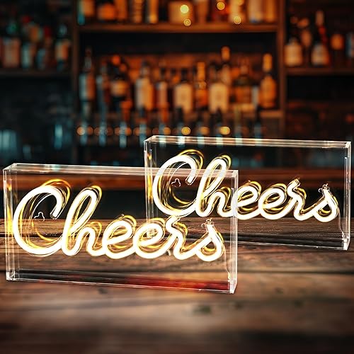 Copkim Letrero de neón con USB LED para escritorio, letrero de neón 3D con pilas, funciona con pilas, accesorios de decoración para el hogar, bar,