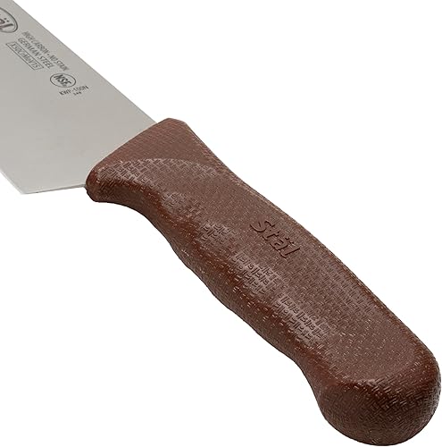Miniatura 2 de Winco kwp-100N, 10" stäl acero de alto carbono cuchillo de chef con mango de polipropileno café, profesional cuchillo de cocina