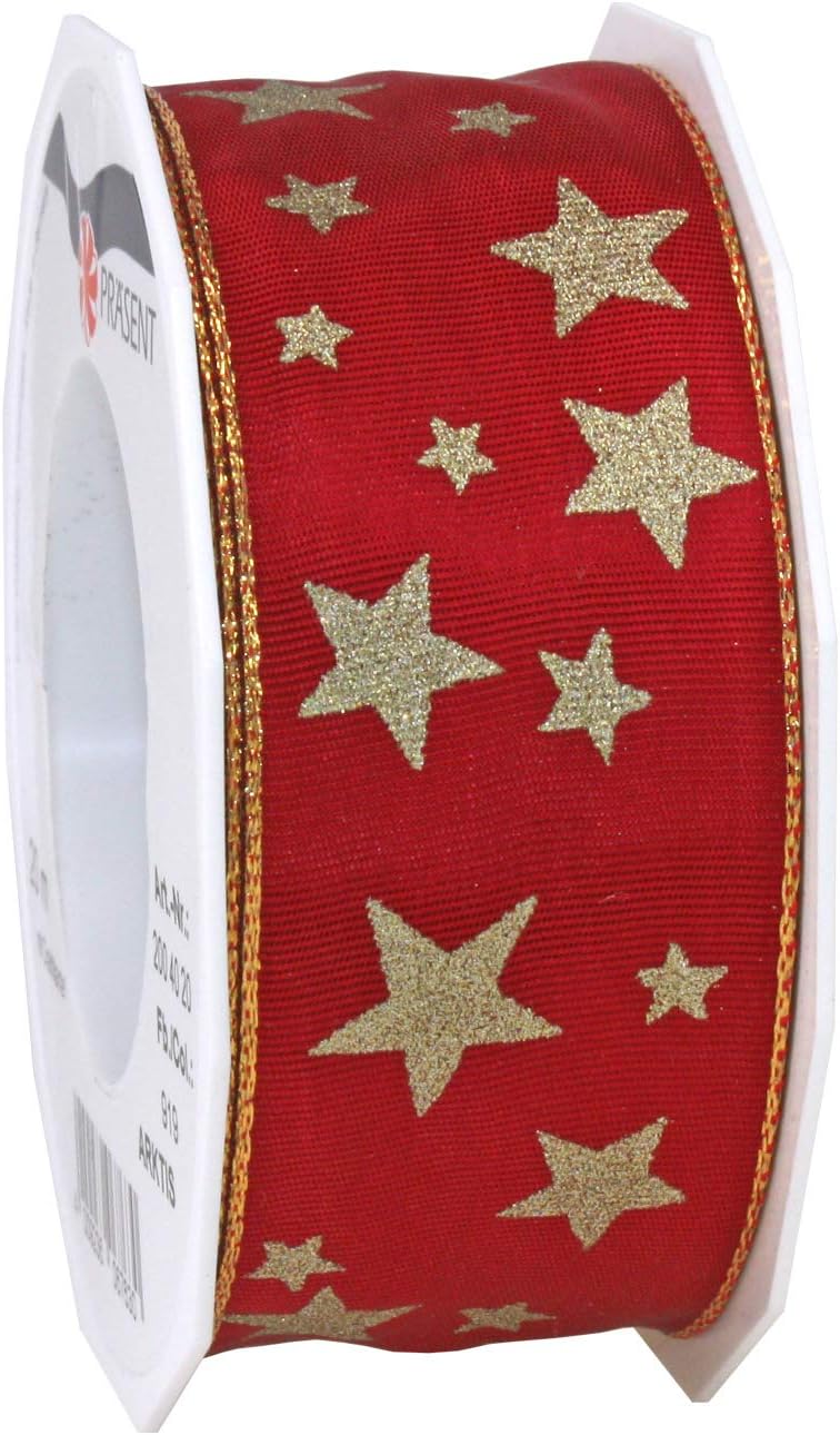 ARKTIS Taffeta Ribbon, Ruby Red, 40 mm-20 m