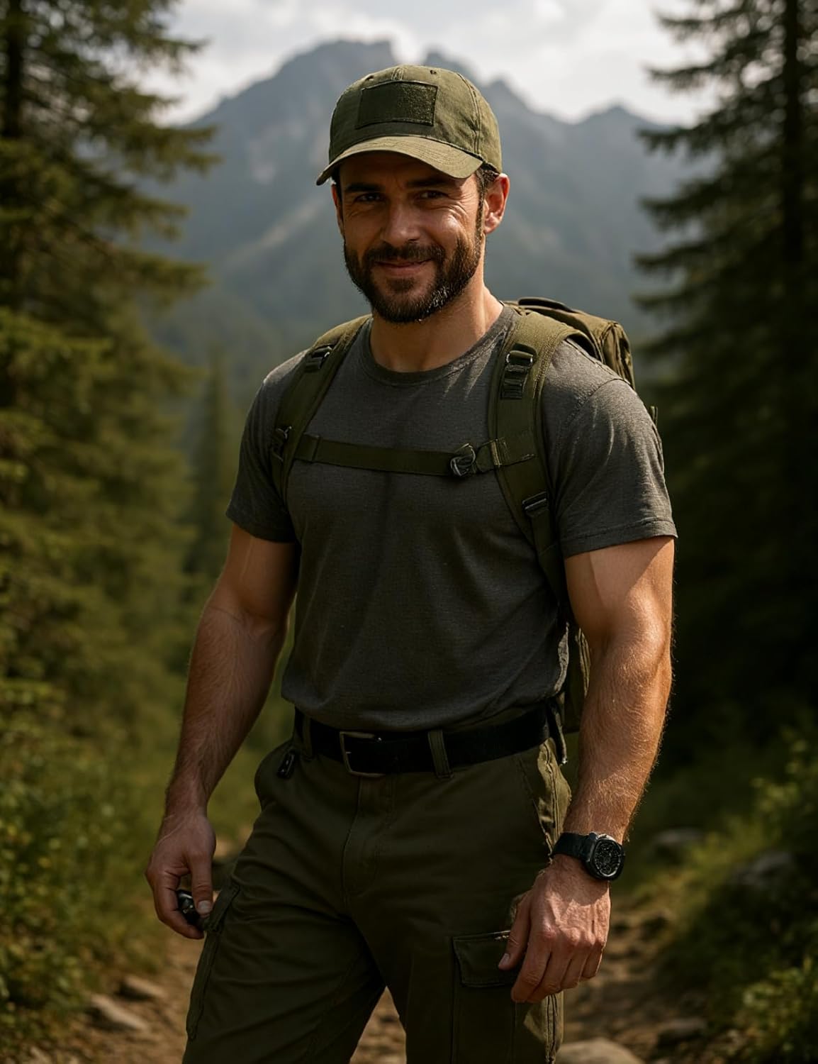 IDOGEAR SPORTS Tactical Baseball Cap Military Hat for Men Trucker Fitted Cap for Outdoor Golf Running Fishing Hiking Hunting - Image 6