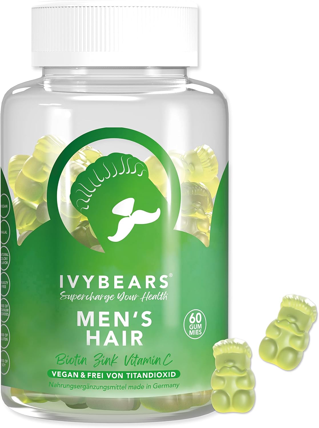 Men’s Hair Vitamin Gummies – Anti-Hair-Loss, Anti-Shedding – Hair Growth Supplement for Men – Biotin, Folic Acid, Zinc – Vitamins A, C, D, E, B5, B6, and B12 – for Hair, Skin & Nails – Vegan Men’s Hair Vitamin Gummies – Anti-Hair-Loss, Anti-Shedding – Hair Growth Supplement for Men – Biotin, Folic Acid, Zinc – Vitamins A, C, D, E, B5, B6, and B12 – for Hair, Skin & Nails – Vegan