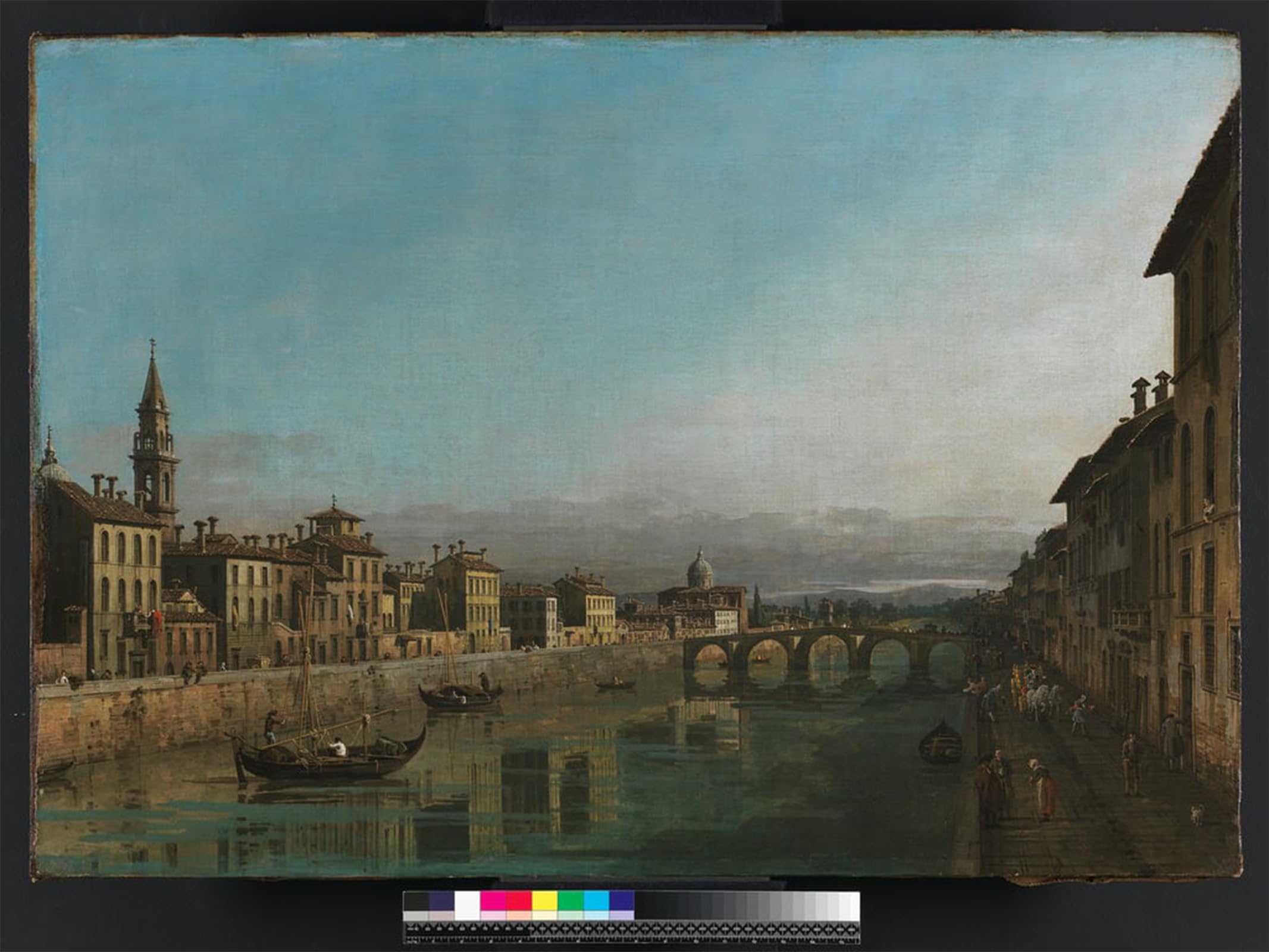 ARTXLXXBN Famous Painting Canvas Artwork Graffiti Print the Arno in Florence with the Ponte Alla Carraia by Bernardo Bellotto Portrait Canvas Image for Home Decor 60x90cm