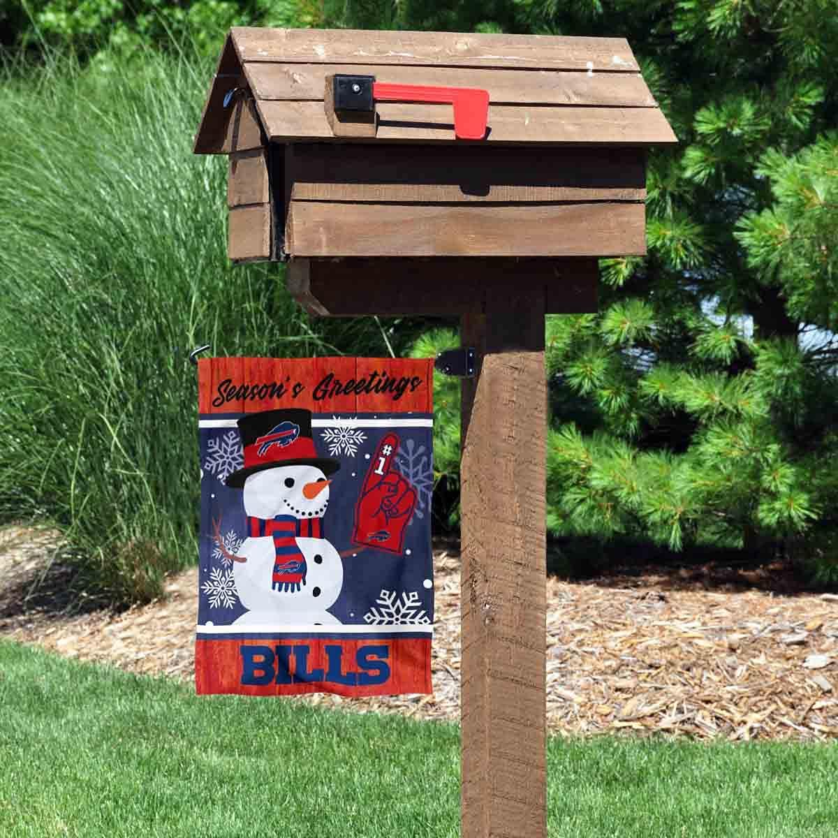 Buffalo Bills Holiday Winter Snow Garden Flag Double Sided Banner : Sports & Outdoors