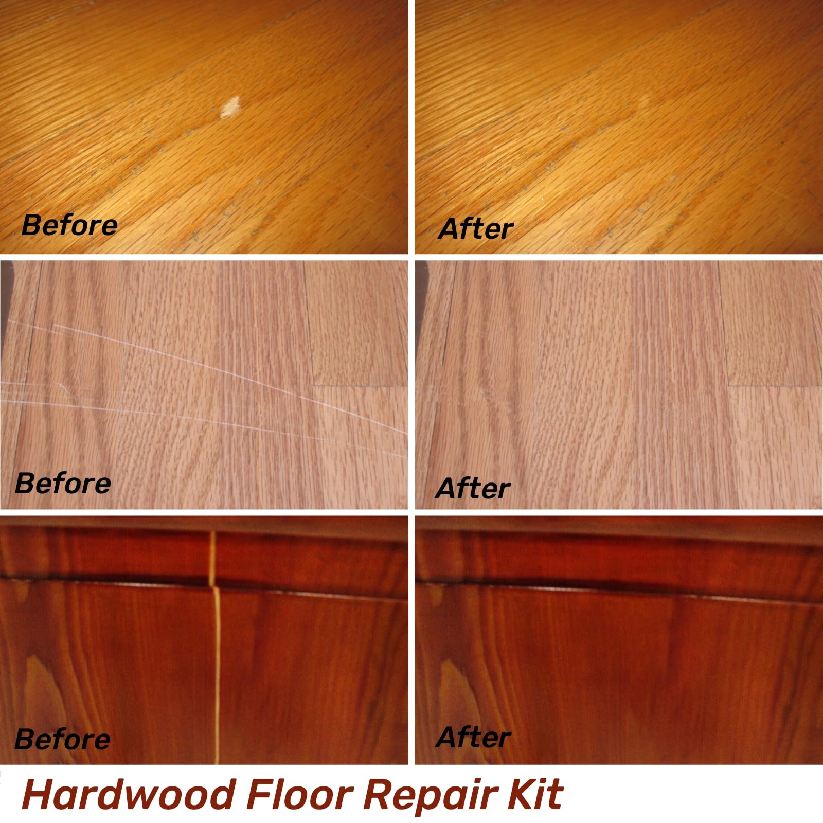 Wooden Floor Repair Kit – 11 Color Wax Blocks, Electric Heating Pen, ABS Scratch Resistant, Complete Accessories