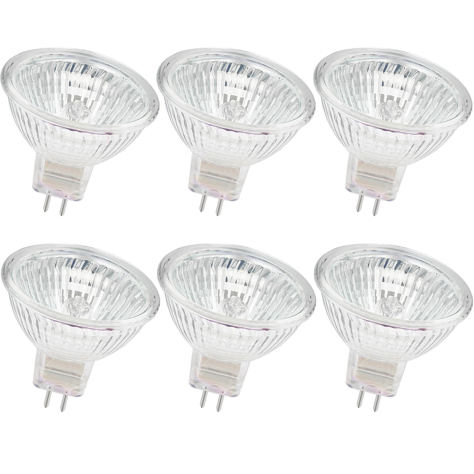 EKSAVE MR16 Halogen Light Bulb, gu5.3 Base, 12V 50W 2700K Spotlight, Dimmable, Pack of 6, 50w 6pcs
