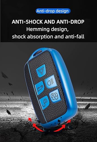 Miniatura 10 de ontto Funda de cuero con textura para llavero Range Rover Smart Remote Key Case TPU Protección completa para Land Rover Evoque Freelander Discovery