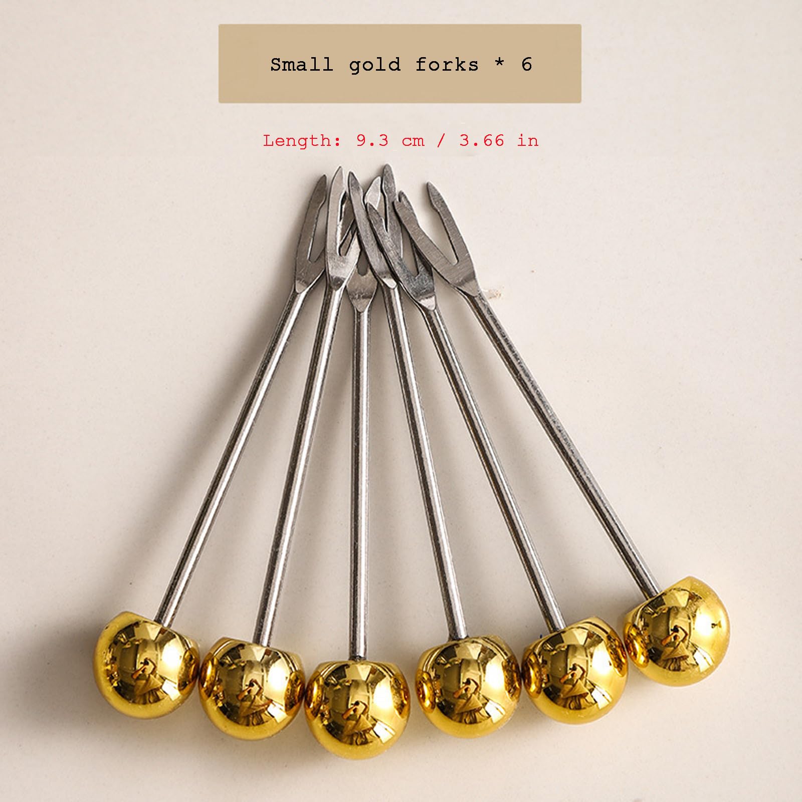Set di 6 Forchette da Frutta con Supporto in Ceramica, Mini Forchette di Lusso in Acciaio Inossidabile per Dessert, Antipasti, Frutta e Dolci,White 1