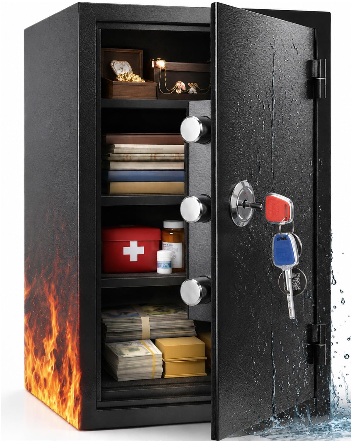 Photo 1 of ?? ??? Fireproof Safe for Home, Fire and Water Proof Safe Box