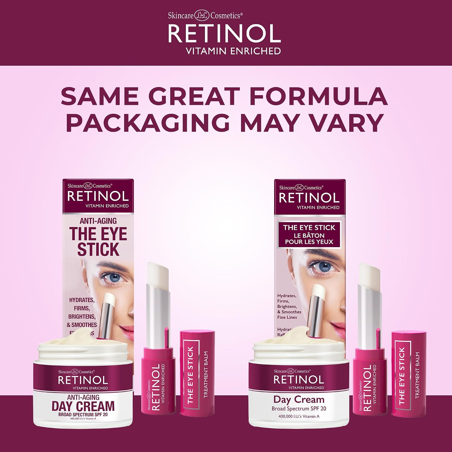 Retinol Anti-Aging Day Cream Broad Spectrum SPF 20 Moisturizes & Reduces Look of Fine Lines Anti-Aging Eye Stick – Hydrates, Firms, Brightens, and Smooths Fine Lines. image 2