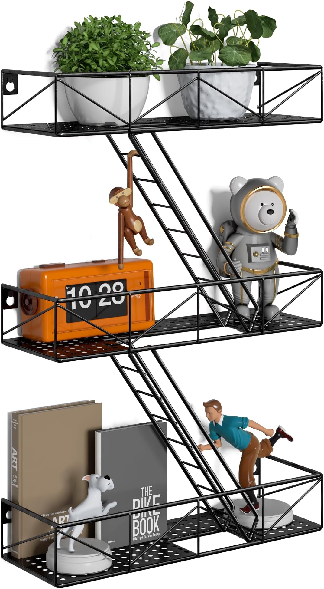 KOTIJOKI Fire Escape Ladder Shelf New York Inspired 2.5