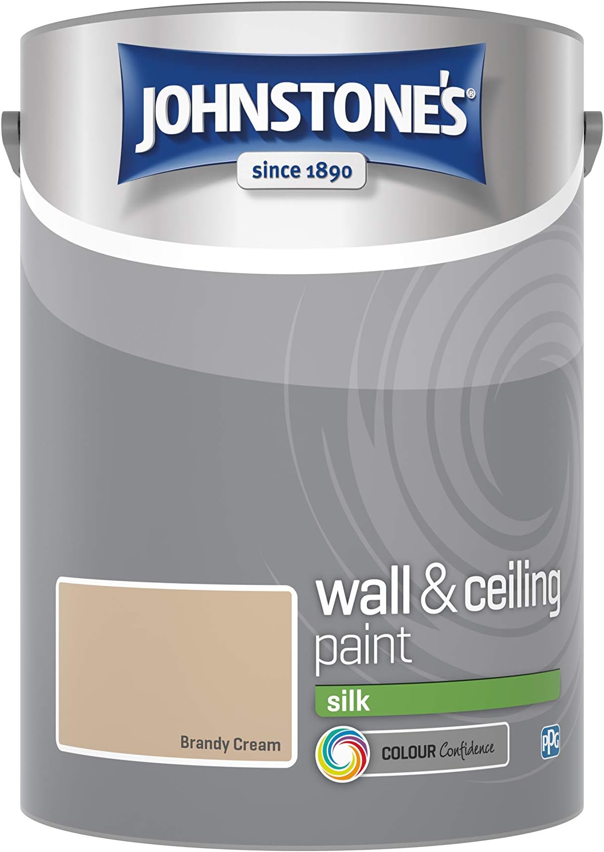 Johnstone's - Wall and Ceiling Paint Silk - Interior Paint - High Sheen Paint - Suitable for Interior Walls and Ceilings - Brandy Cream - 5 L
