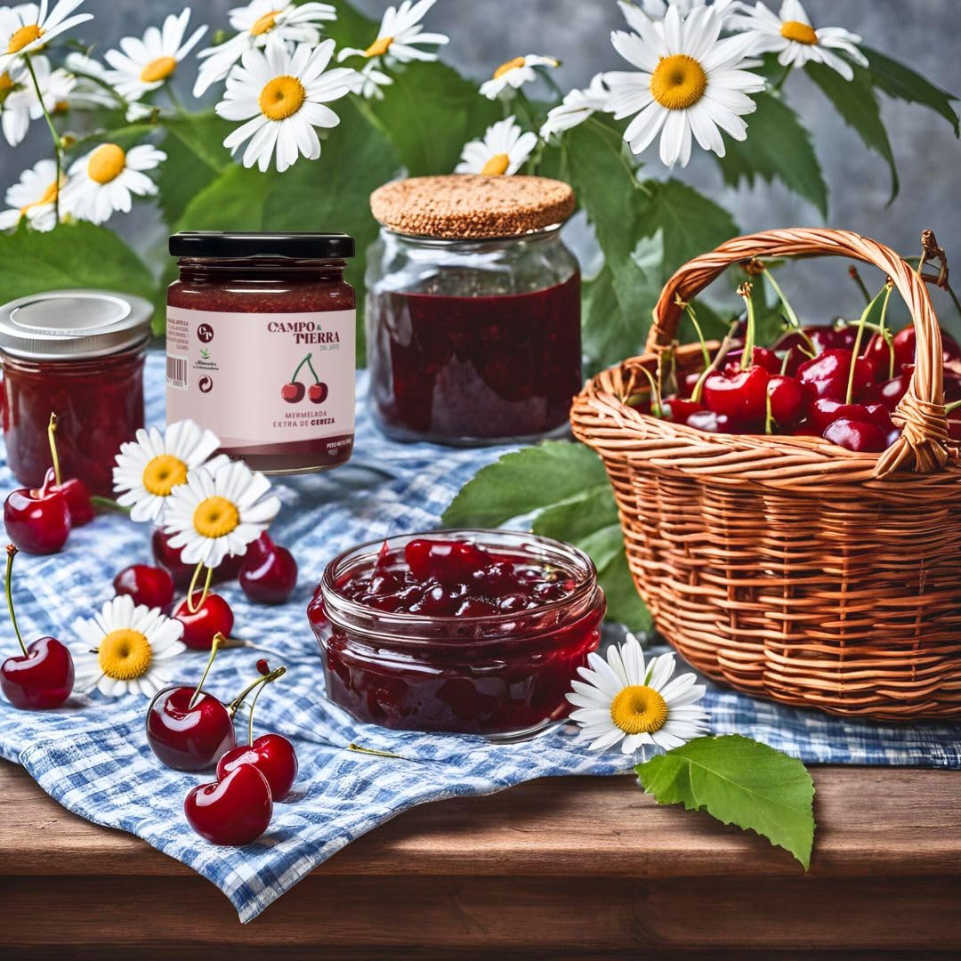 Campo y Tierra - Mermelada de Cereza con Frutas de Temporada - Pack 20 unidades