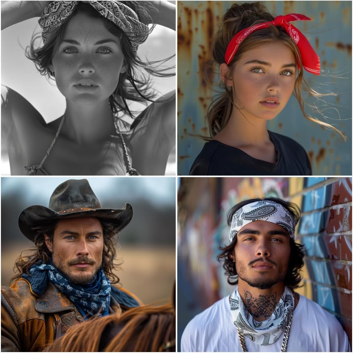 Vamqor 100% Cotton 10 Pack Fine Bandanas - Image 6