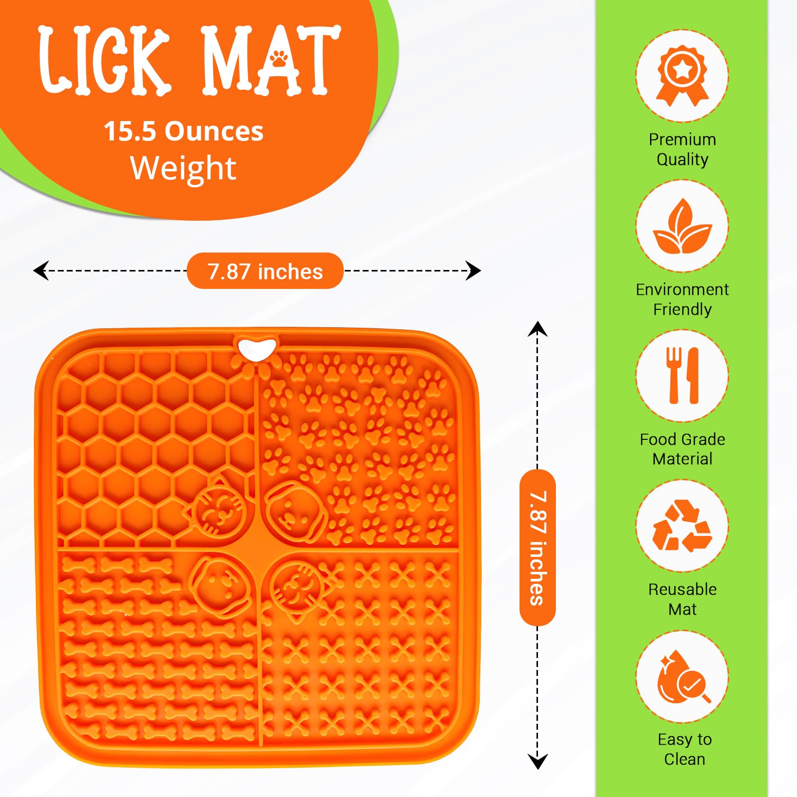 Whisker Paradise 2-Pack Washable Dog Lick Mat for Small and Large Dogs & Cats - Anxiety, Stress Relief, and Mental Stimulation Mat with Suction Cups - Frozen Feeding Cat Lick Pad 4