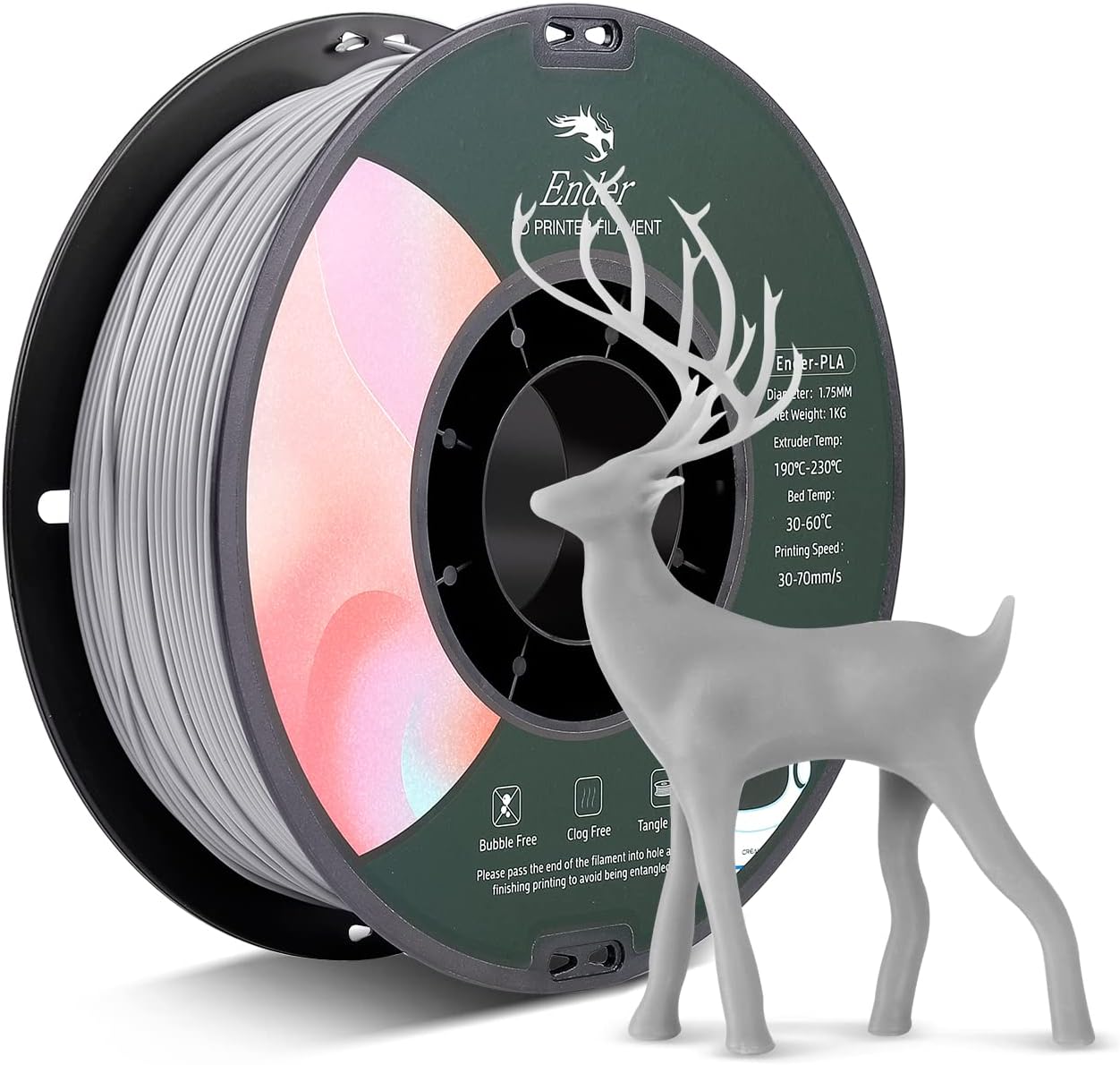 review Creality Ender 3 V2 Neo 3D Printer Upgrade with CR Touch Auto Leveling Kit PC Stainless Platform Full-Metal Extruder with 1 Creality 3D Official 1 Pack Grey PLA Filament 1.75mm 1KG