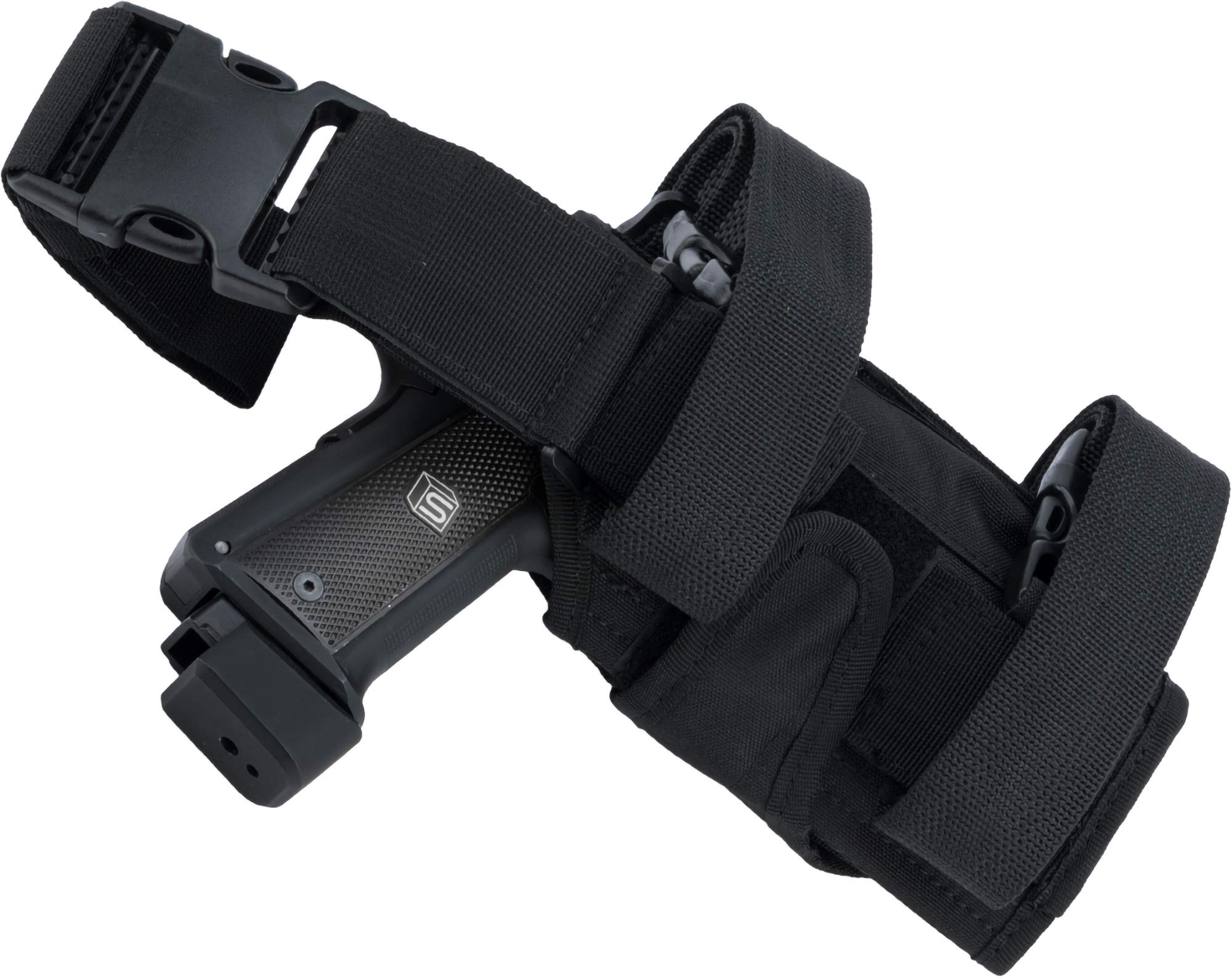 Evike Airsoft - Matrix Tornado Universal Tactical Thigh/Drop Leg Holster (Color: Black/Left)