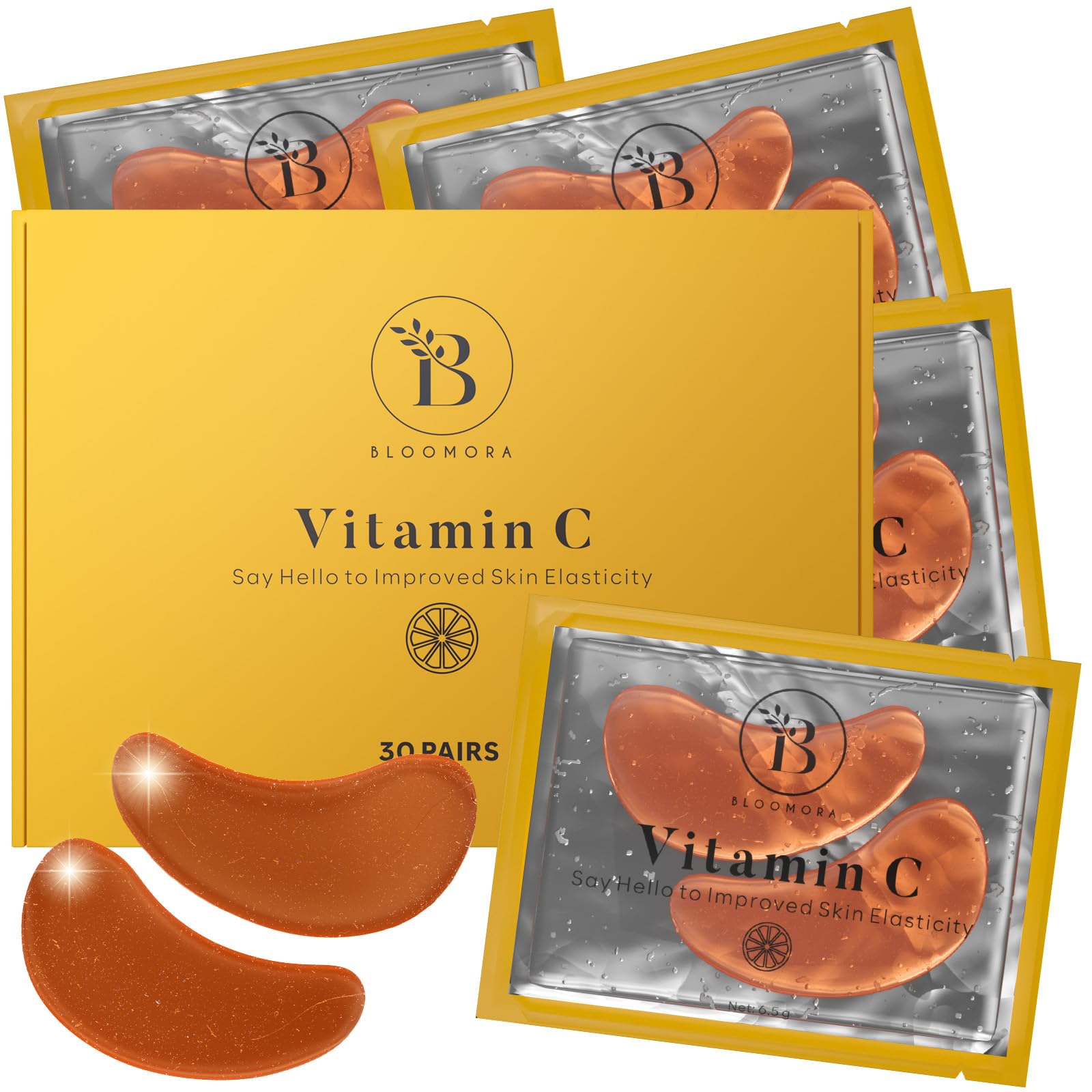 Augenpads Gegen Augenringe (30 Paare) - Eye Pads mit Vitamin C & Hyaluron - Eye Patches zur Augenringe Entfernen - Under Eye Patches für zur Hydratation - Augenpads gegen Tränensäcke