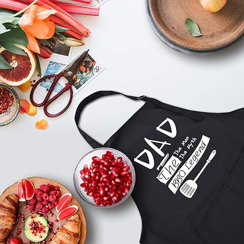 Miniatura 2 de Rosoz Divertidos delantales de cocina ajustables negros para cocinar, para hombres