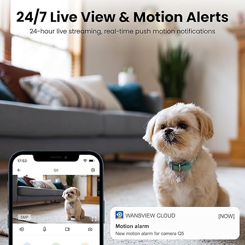 Miniatura 7 de wansview Cámara de seguridad, cámara IP, cámara WiFi para interiores para el hogar, para bebémascotaniñera, visión nocturna de audio de 2 vías,