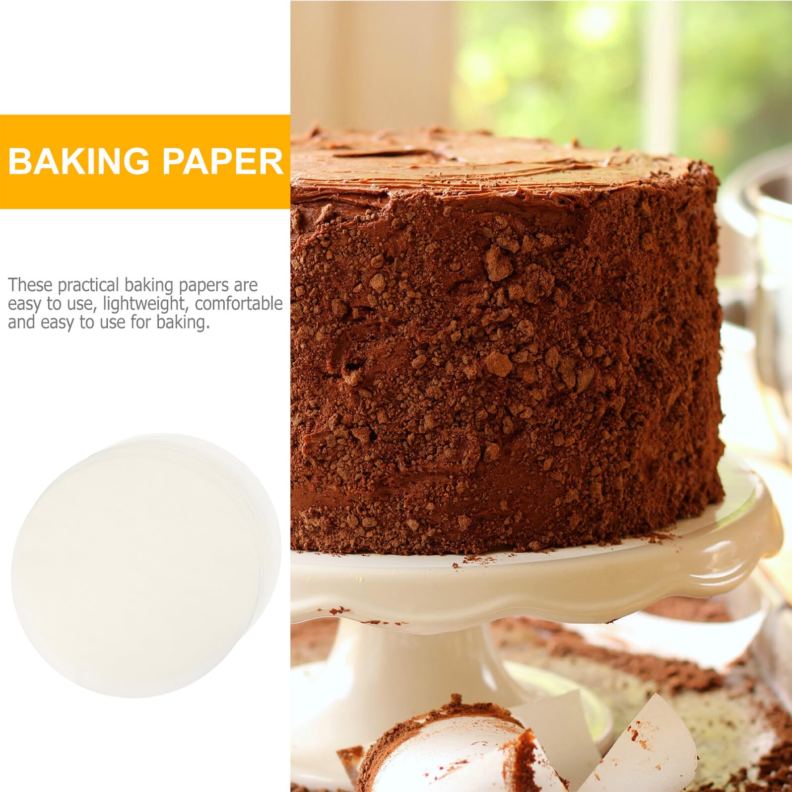 iplusmile 500 Hojas de Papel para Hornear Antiadherente de 9 Pulgadas, Papel Desechable para Freidora de Aire y Horno, Material Saludable y Ligero Adecuado para Repostería