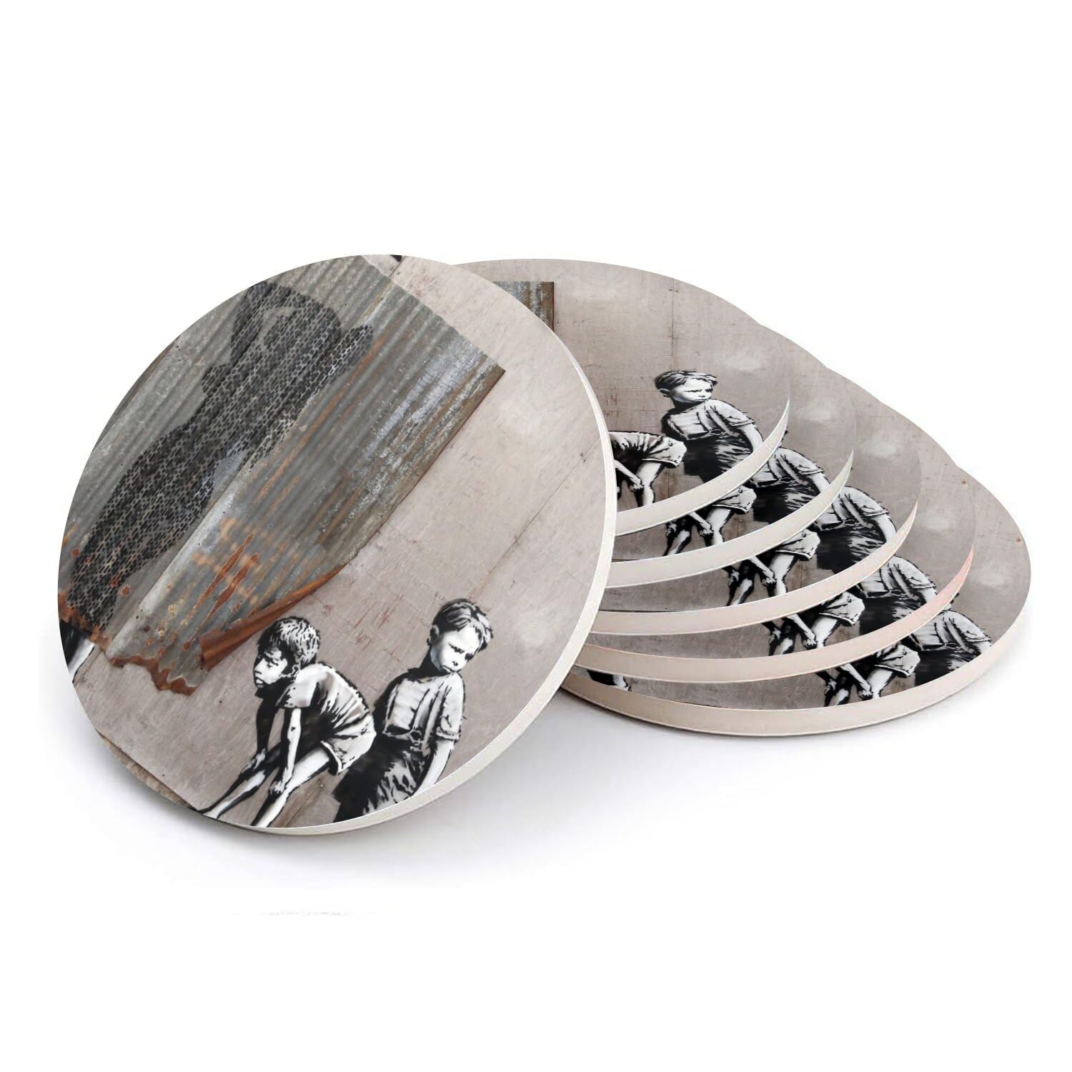 Sous-verre Banksy lot de 6 cadeau idéal amateur street art