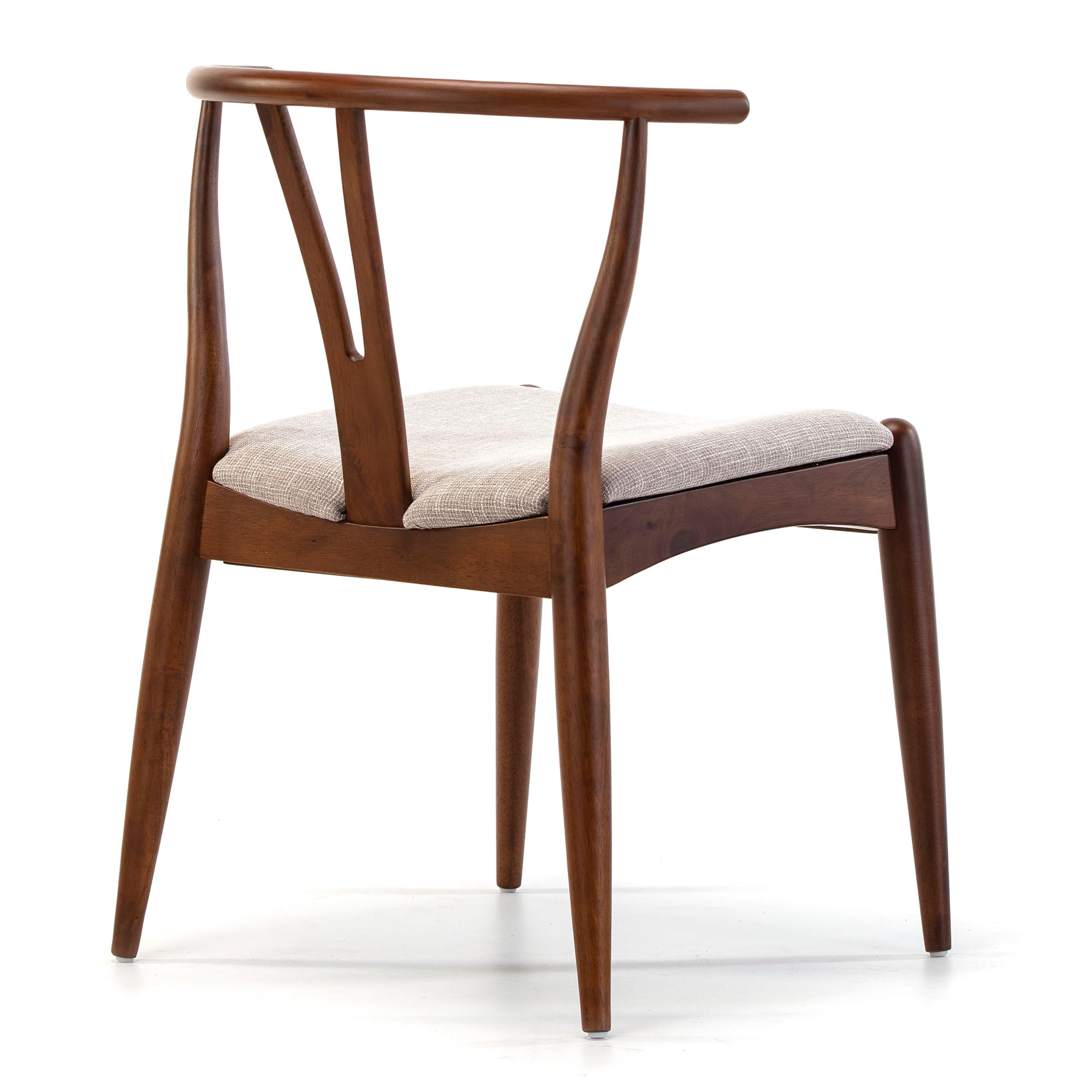 VS Venta-stock Pack 2 sedie Rustic color Noce, legno massiccio, 55 cm (Larghezza) 54,5 cm (Profondità) 76 cm (Altezza)