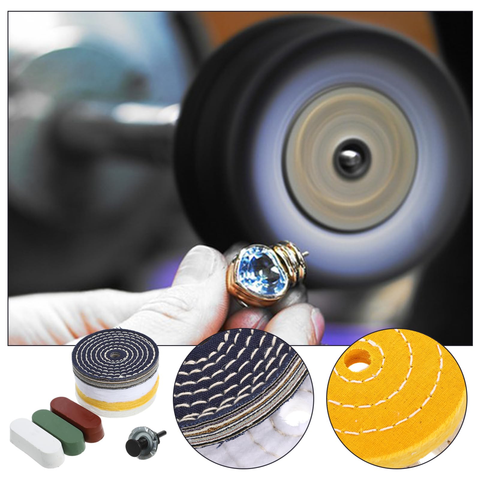 4sets Ruote Polishing e Buffing Compounds Per Finitura Accessori Per Lucidatura