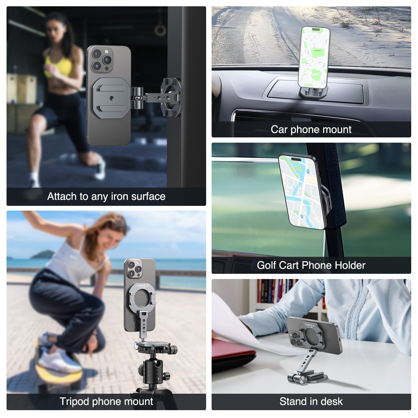 Soporte magnético dual para teléfono compatible con Magsafe para iPhone 16, 15, 14, 13, 12 Pro Max Plus, MG-02 Pro 1/10.2 cm-20, soporte magnético para teléfono de viaje