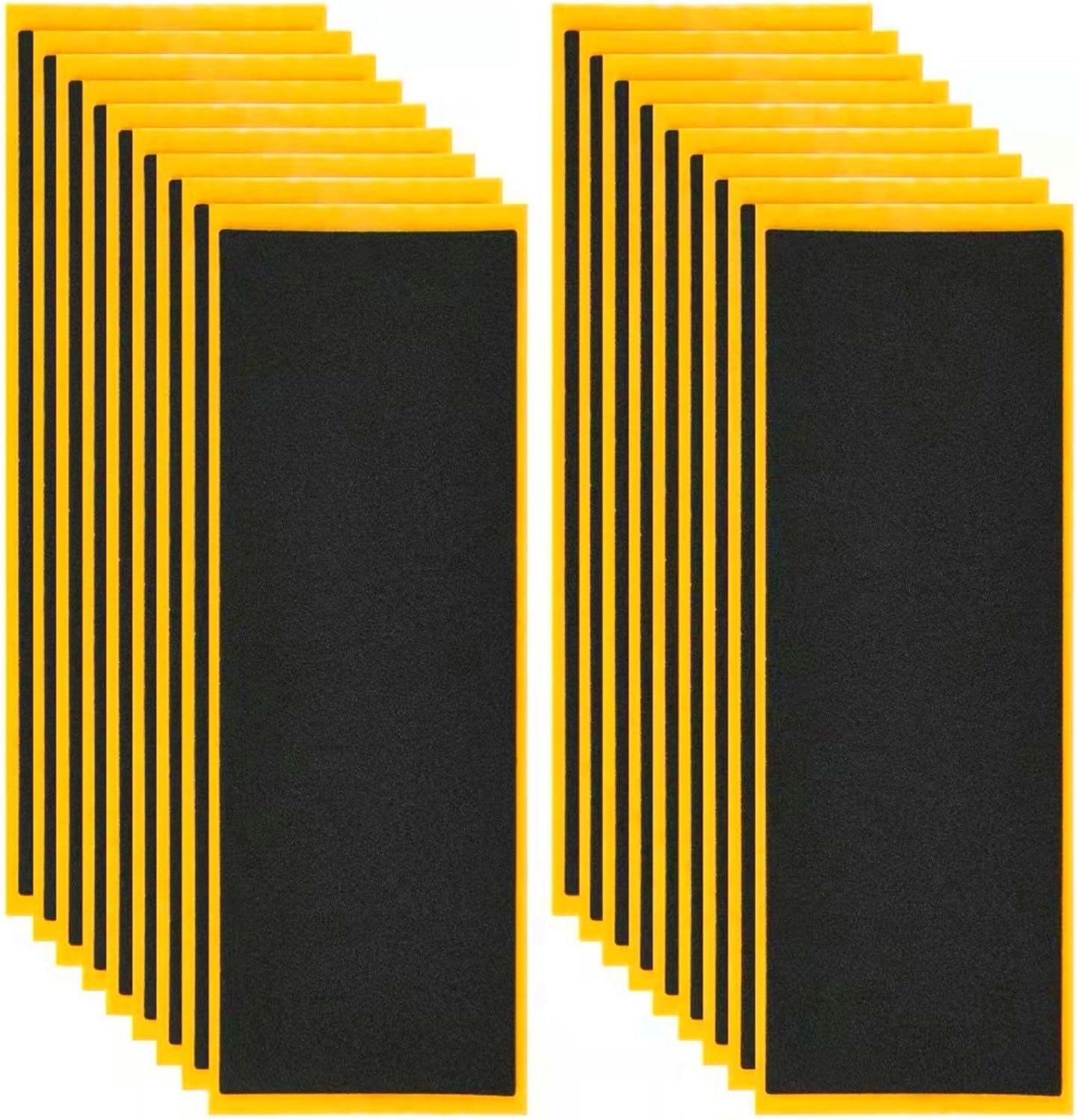 Fingerboard Grip Tape, PRO Quality 8 Sheets Foam Black Wooden Mini Skateboard Strong Adhesive Stickers 110mm x 38mm (8)