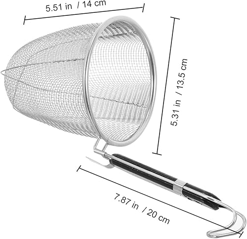 Miniatura 7 de Ramen Colander Noodle Strainer Basket with Handle Mesh Pasta Basket for Macaroni, Fries Cestas
