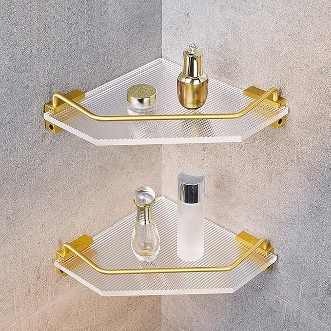Shower Shelf Racks Acrylic Corner Shower Caddy, Shower Shelf for Inside