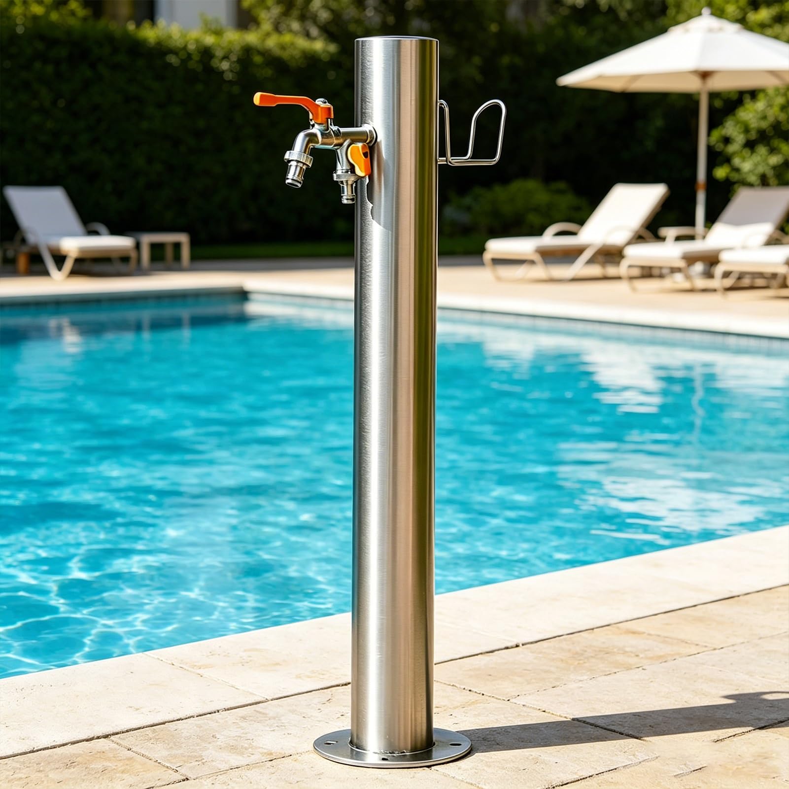 Lonmrrton B Vertical Garden Column Tap, Outdoor Antifreeze Faucet Hydrant, Floor Mount Water Post Spigot For Pool/Beach/Backyard Patio(,Height: 50Cm/19.7In)