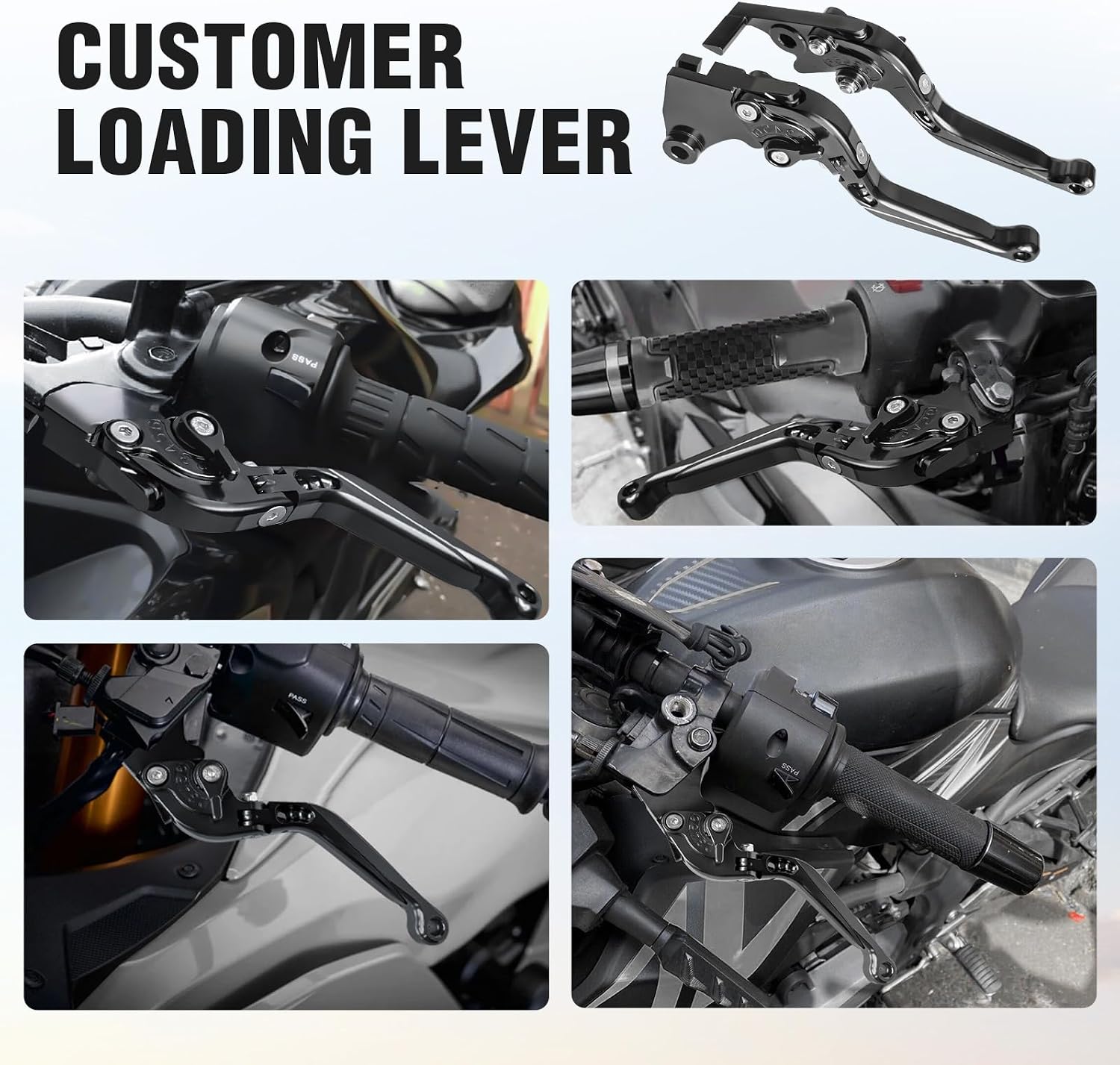 Brake Clutch Levers for Ninja 500 Z500 2024 2025 Ninja 400 Z400 2018-2023 Ninja250 2019 Ninja125 Z125 Pro 2014-2018 Ninja 300R Z300 w and w/o ABS 2013-2018 Adjustable Foldable CNC Aluminum