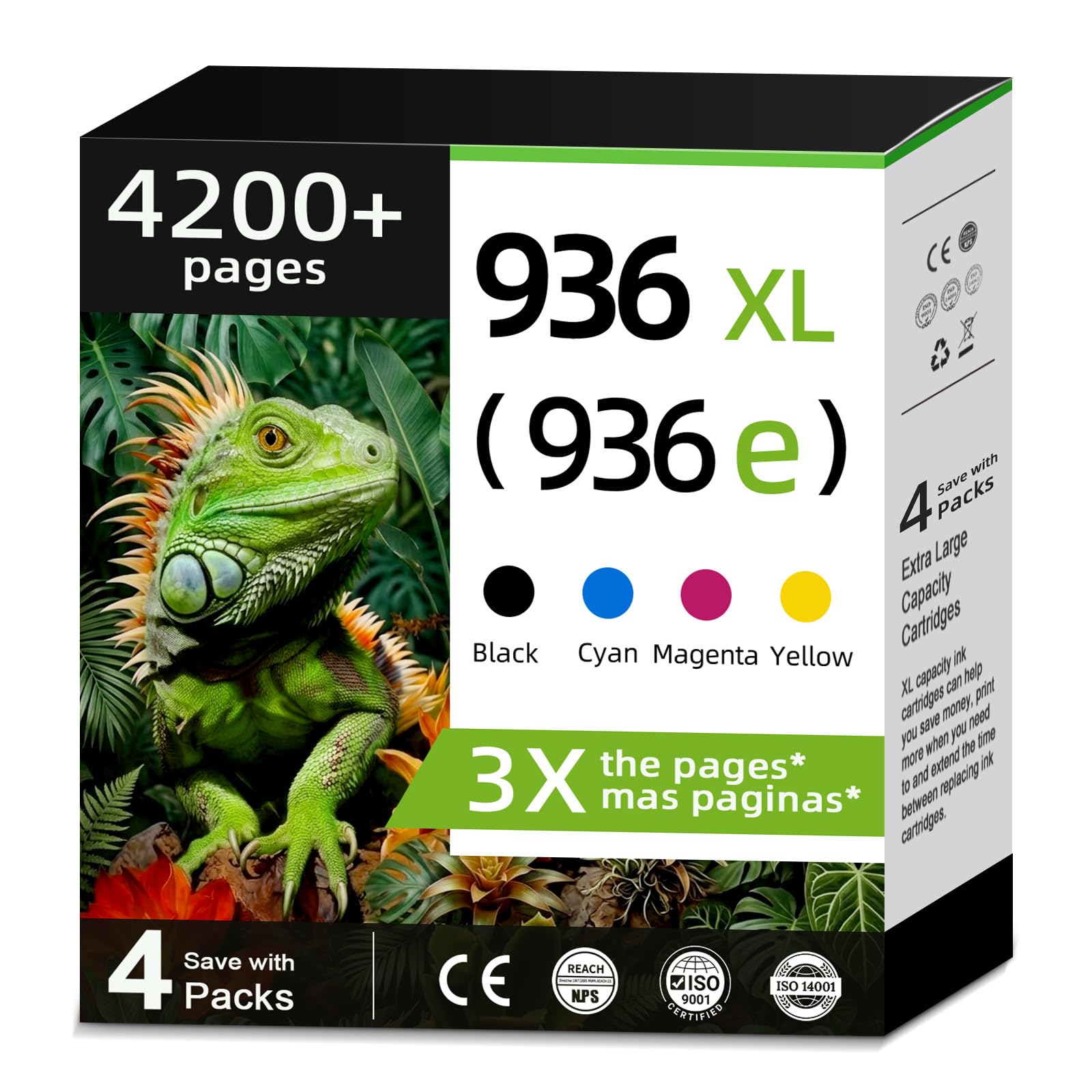 936XL 936e 936 Ink Cartridge Combo Pack for OfficeJet Pro 9125e 9120e 9730e