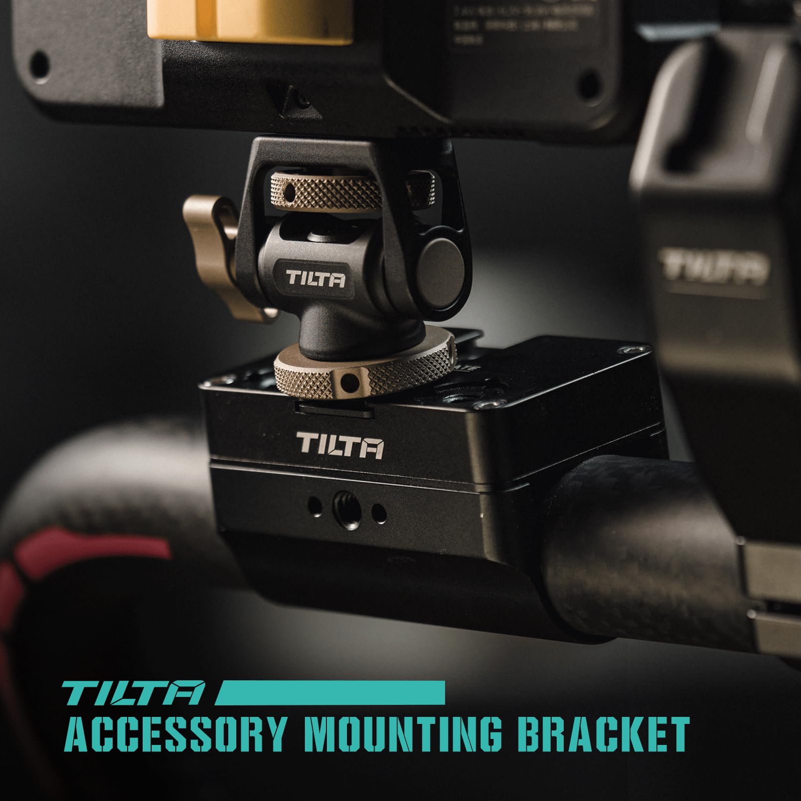 Tilta Staffa di montaggio accessorio 1/4″-20 con perni di posizionamento a 1/4″-20 con perni di posizionamento - Nero TA-AMB3-B