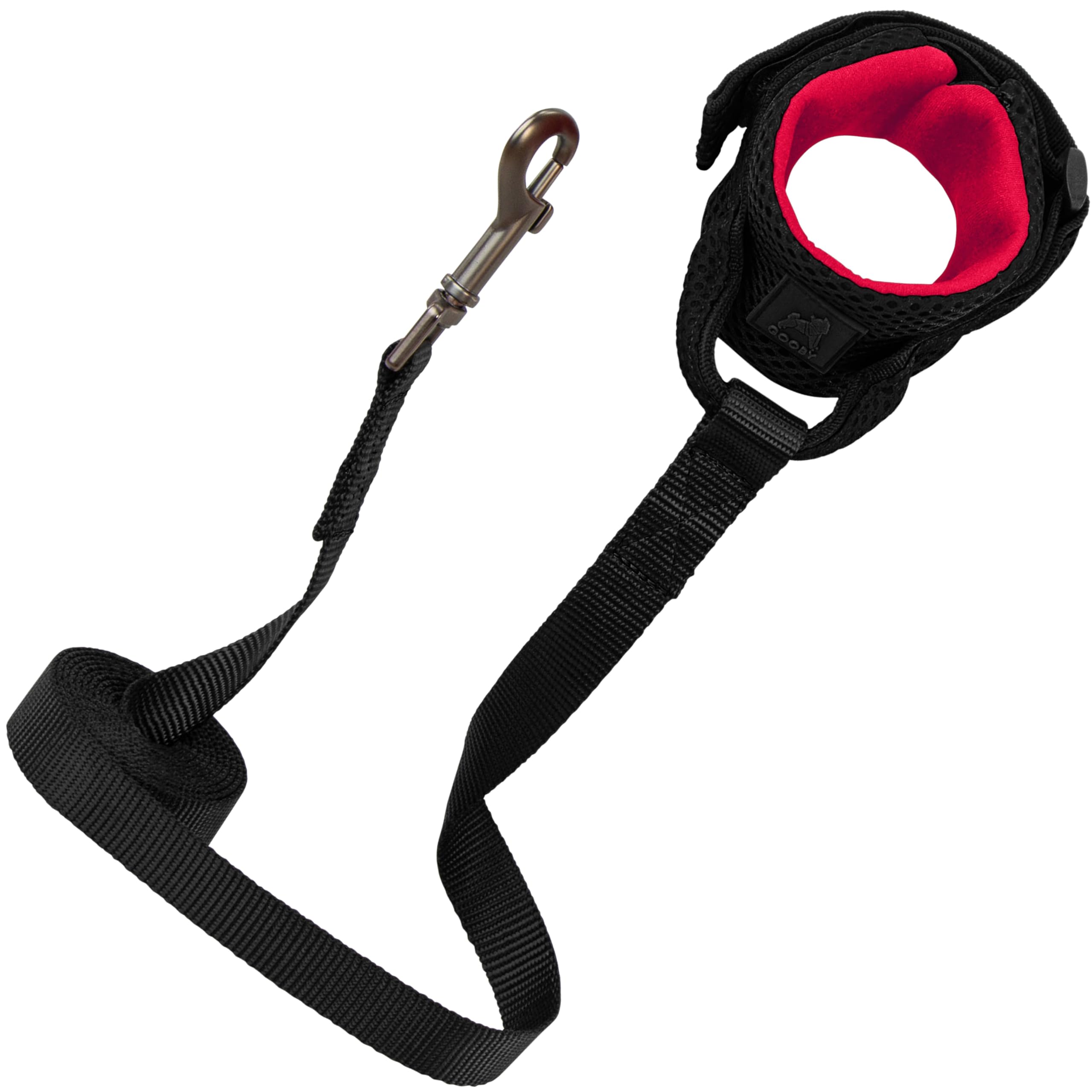 Gooby Soft Mesh Wristband Surfer Leash, Black, 6 FT