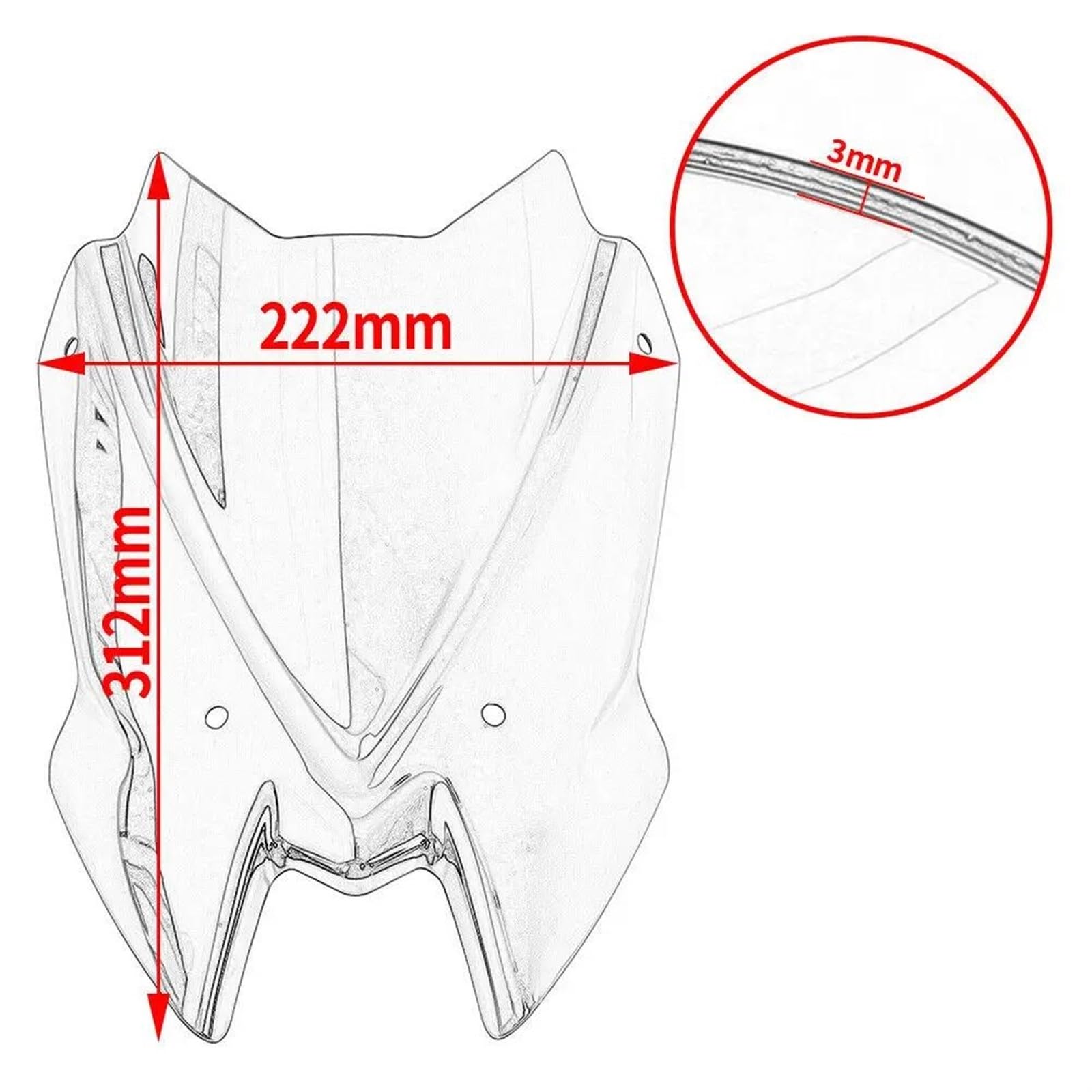 Déflecteur Pare-brise Moto Kawasaki Z900 2020-2023 - Protection Vent, Noir, Facile à Monter