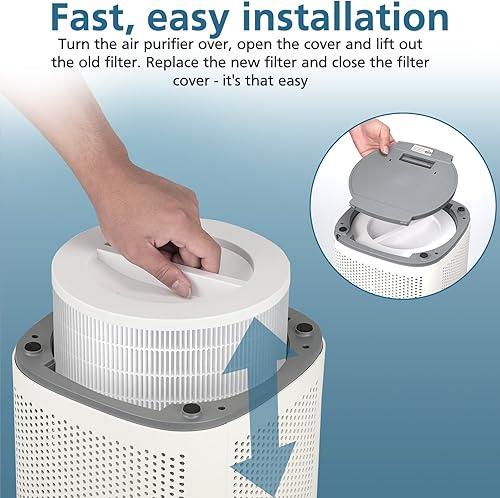 Miniatura 6 de Filtro de repuesto True HEPA 12010 compatible con purificador de aire Clorox 11010 y 11011, habitaciones grandes de hasta 1,500 pies cuadrados,