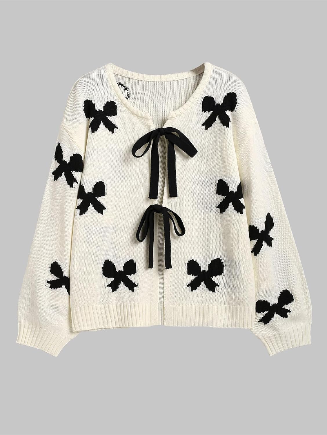 Womens Cute Strawberry Embroidered Cardigan Sweater Fall Button Down Long Sleeve Chunky Knit Sweaters Top - Image 4