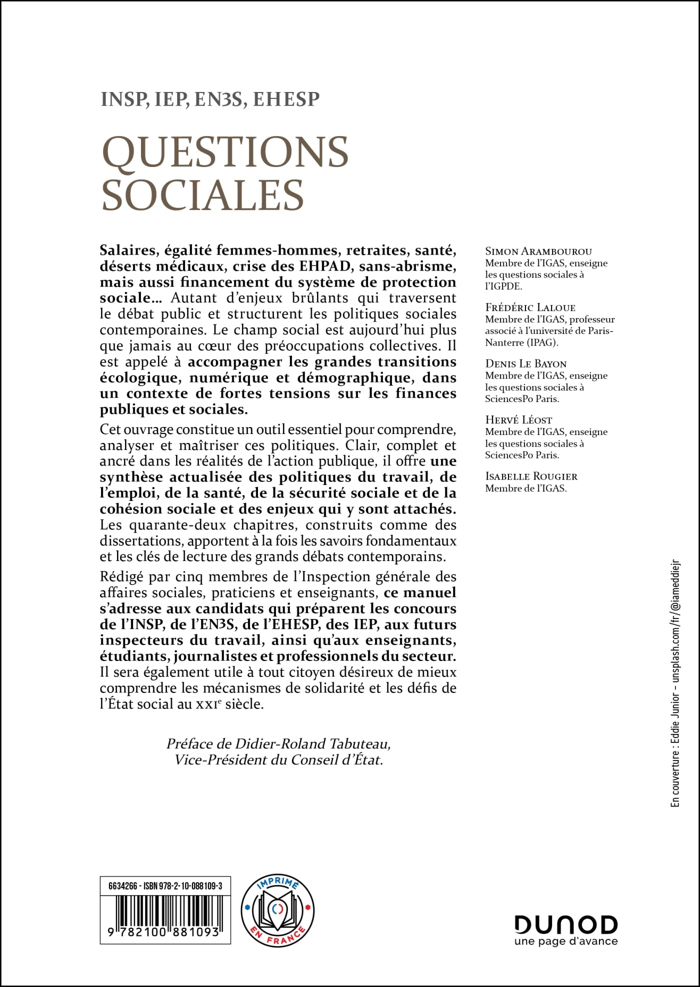 Questions sociales: INSP, IEP, EN3S, concours hospitaliers