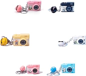 Anime Cartoon Led Light Camera Shaped LED Light Keychain Kawaii Kids Keychain Bag Pendant Jewelry Gift