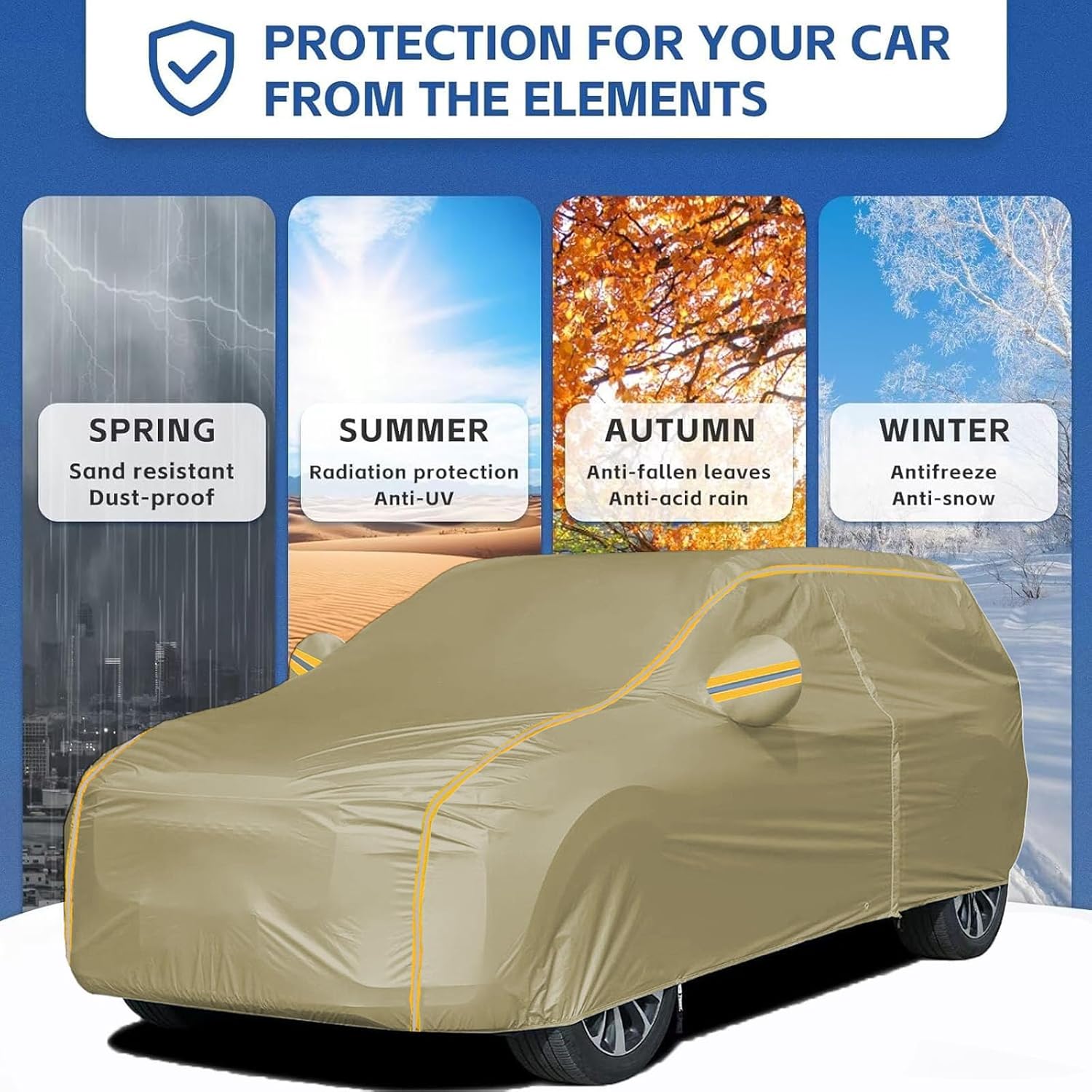 ハーフボディーカバー カーカバー 車カバー 自動車カバー 水 紫外線 鳥の糞防止 黄砂 PM2.5 軽自動車 セダン SUV 簡単装着 送料 :  ヒットショップ - 通販 - Yahoo!ショッピング 屋外用車カバー フォード トリノ ワゴン 1968-1969適用，防塵防雪防輻射紫外線 黄砂対策ボディカバー四季耐久性 運転席側ジッ