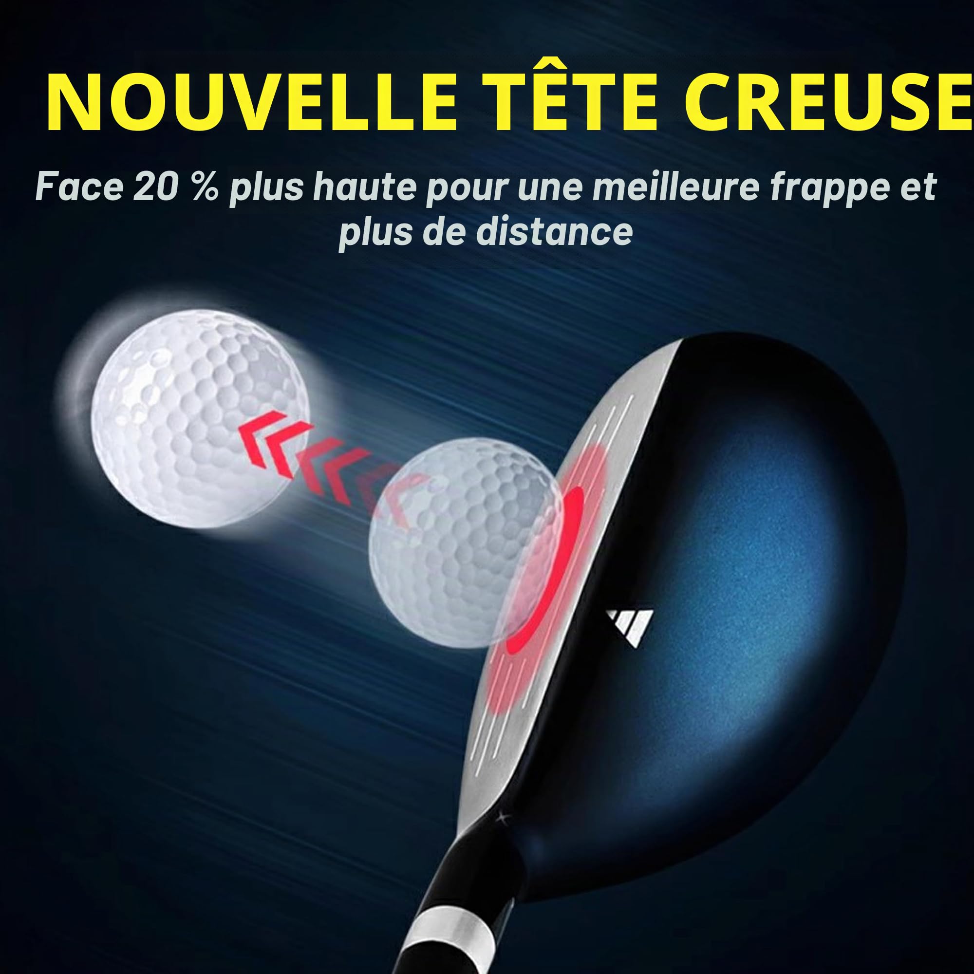 PGM G300 Lot complet de clubs de golf hybrides pour homme Titane #1 avec biais en fer haute résistance avec sac de support (droitier, 12 bâtons, rigides)