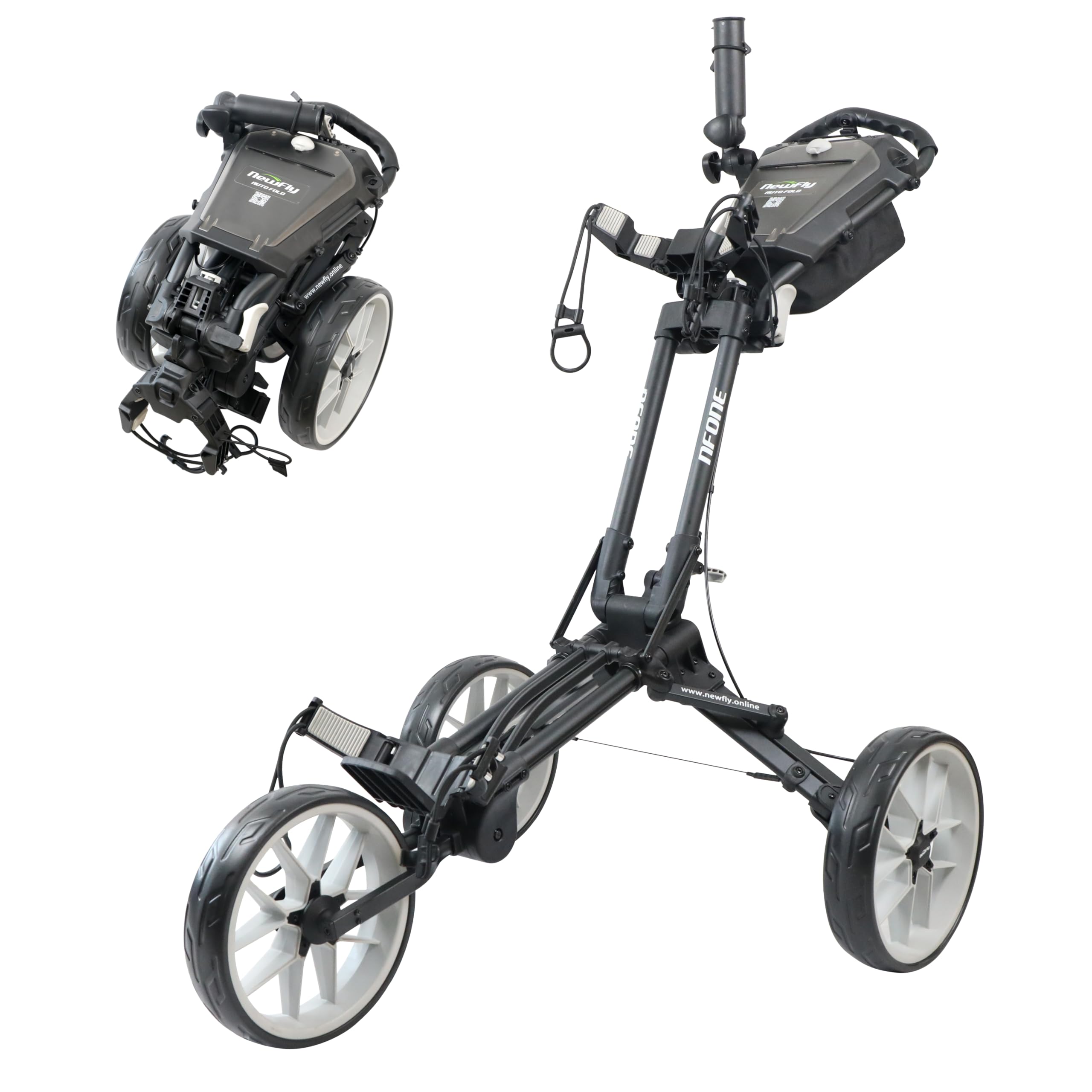 Newfly Triciclo Carrito de Golf Plegado Semiautomático Compacto Ultraligero