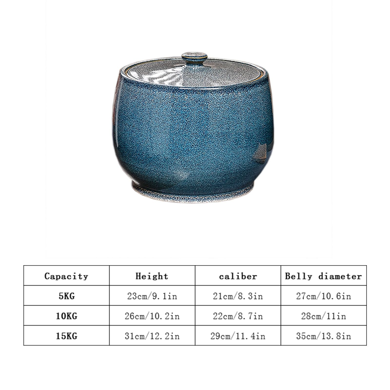 Chiński retro ceramiczny cylinder ryżowy z pokrywką 25 kg dozownik ziaren do herbaty kawy i przekąsek przechowywanie niebieski i biały porcelanowy pojemnik domowy słoik