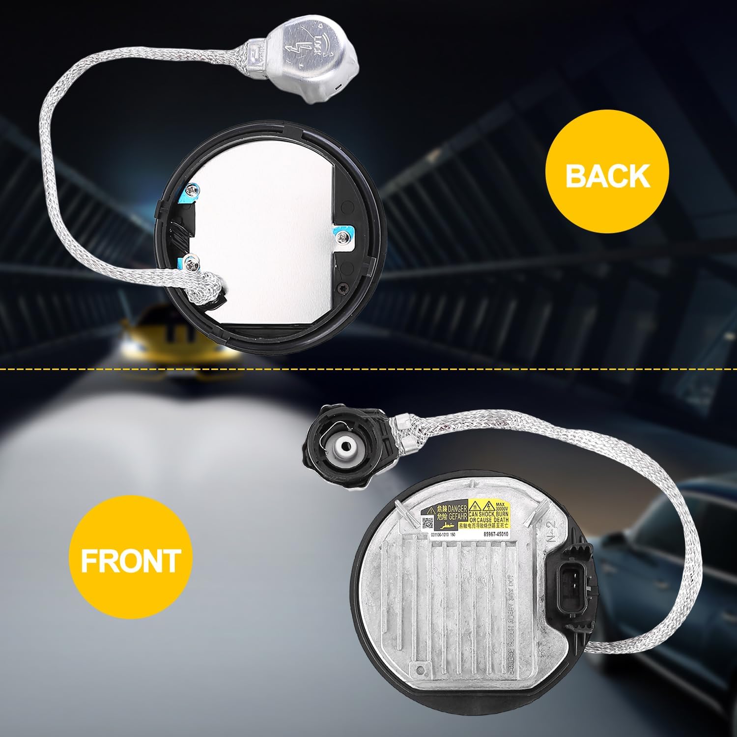 2pcs Xenon HID Headlight Ballast with Igniter & D4S Bulb for Lexus GS LX RX 350 450h 570,for Toyota Avalon Prius Sienna Venza,Replaces OE 8596708020 8110775020 8596775020,Ballast Control Module