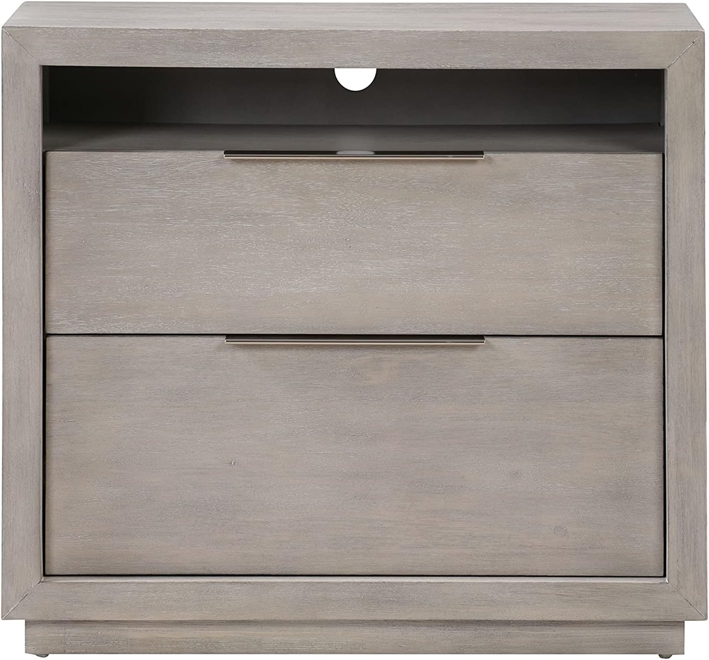 Modus Furniture Solid Wood Nightstand, 2-Drawer, Oxford - Mineral